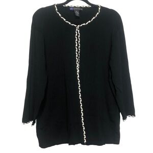 Vintage IB Diffusion 100% Wool Open Front Cardigan, size XL